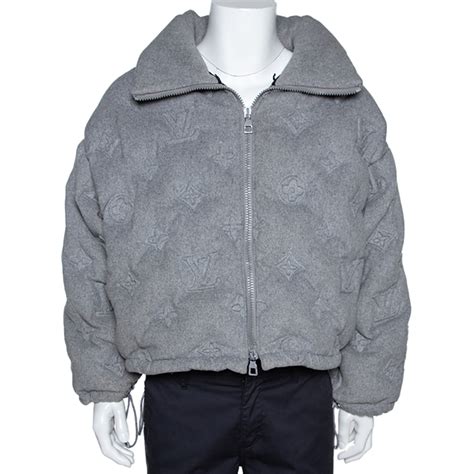 grey louis vuitton puffer jacket|louis vuitton fuzzy jacket.